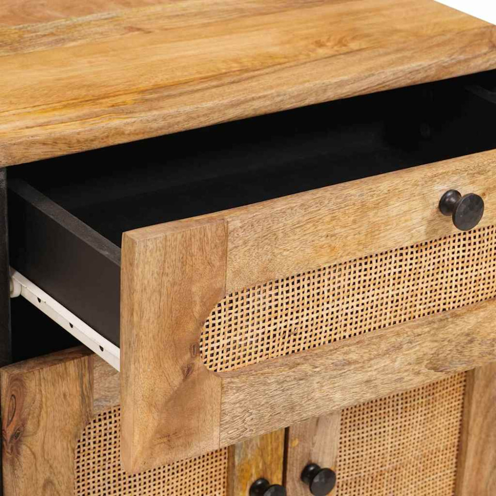 Produktbild för Nattduksbord Naturfärg 50 x 33 x 60 cm Massivt mangoträ