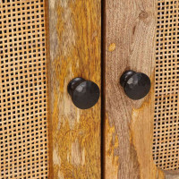 Produktbild för Nattduksbord Naturfärg 50 x 33 x 60 cm Massivt mangoträ