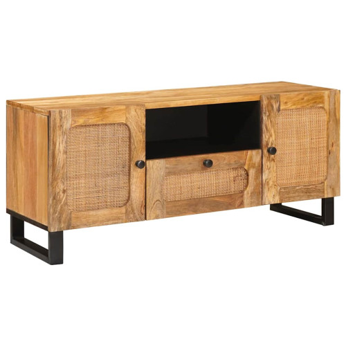vidaXL TV-skåp med låda Brun 105 x 33 x 46 cm Massivt mangoträ