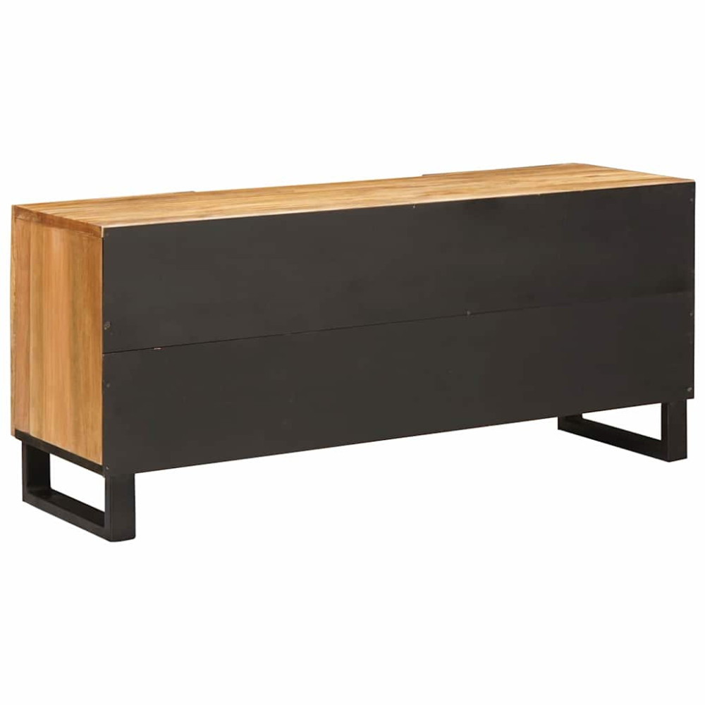 Produktbild för TV-skåp med låda Brun 105 x 33 x 46 cm Massivt mangoträ