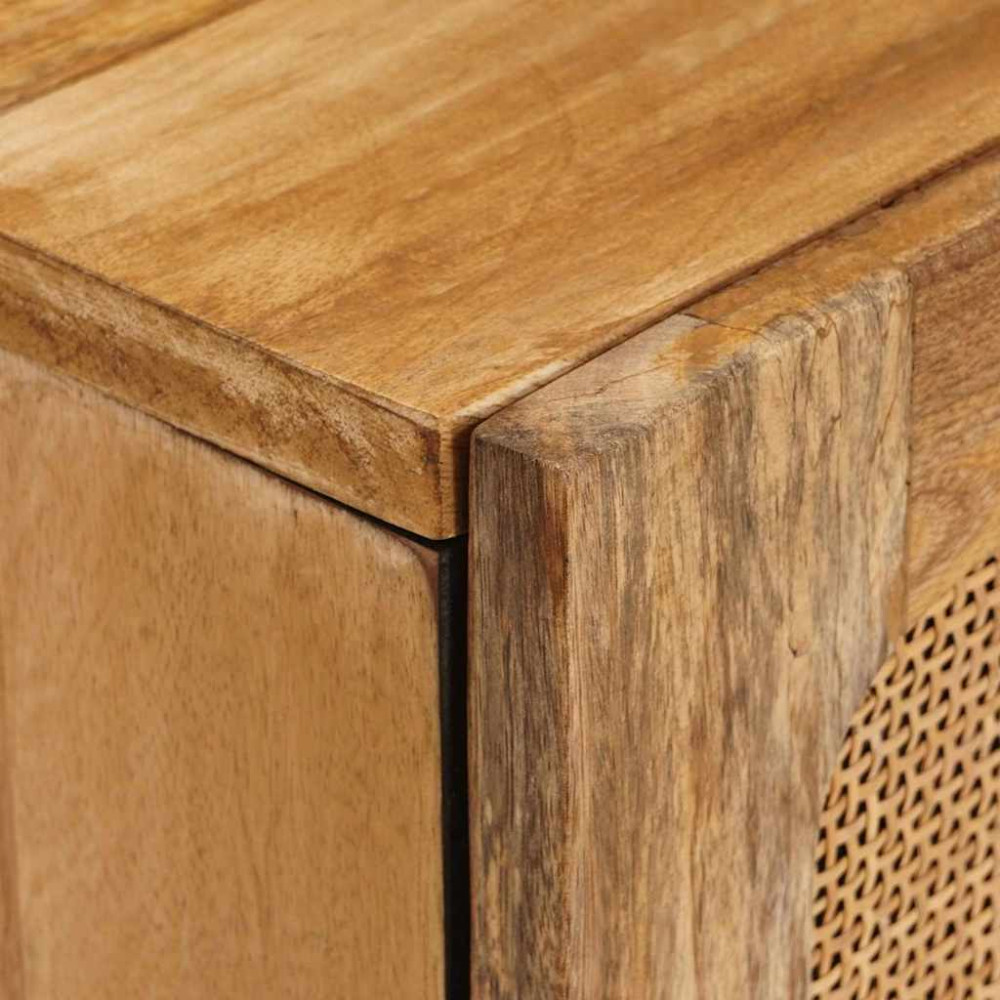 Produktbild för TV-skåp med låda Brun 105 x 33 x 46 cm Massivt mangoträ