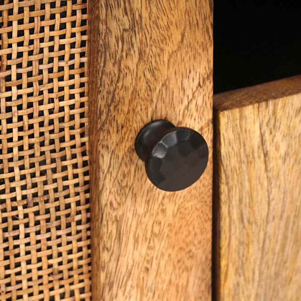 Produktbild för TV-skåp med låda Brun 105 x 33 x 46 cm Massivt mangoträ