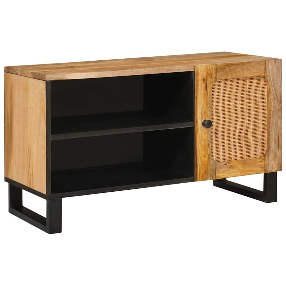 Produktbild för TV-skåp med lagring Brun 80 x 33 x 46 cm Massivt mangoträ