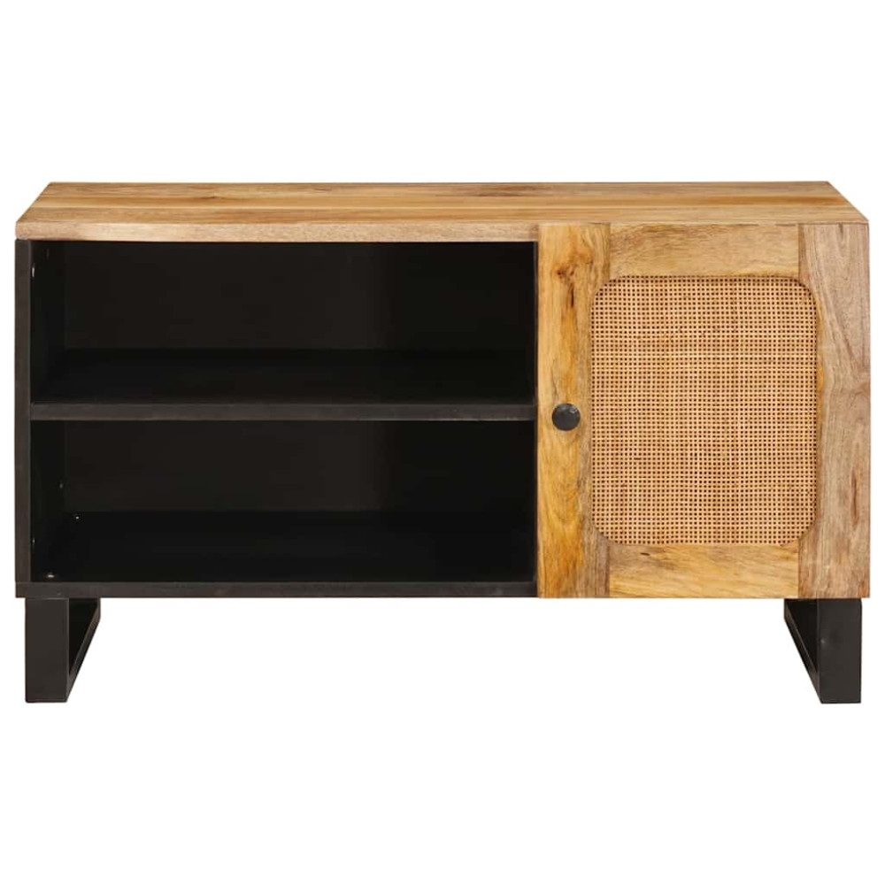 Produktbild för TV-skåp med lagring Brun 80 x 33 x 46 cm Massivt mangoträ