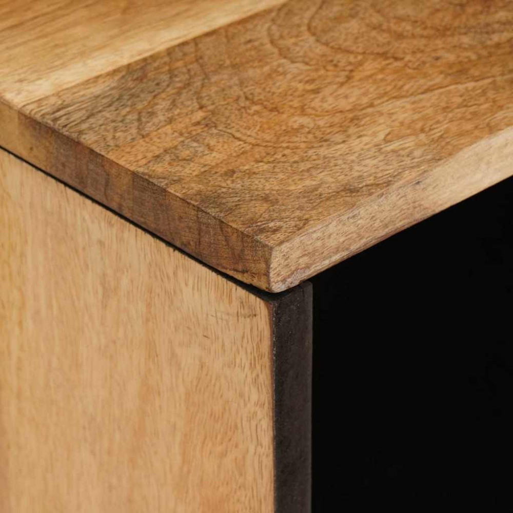Produktbild för TV-skåp med lagring Brun 80 x 33 x 46 cm Massivt mangoträ