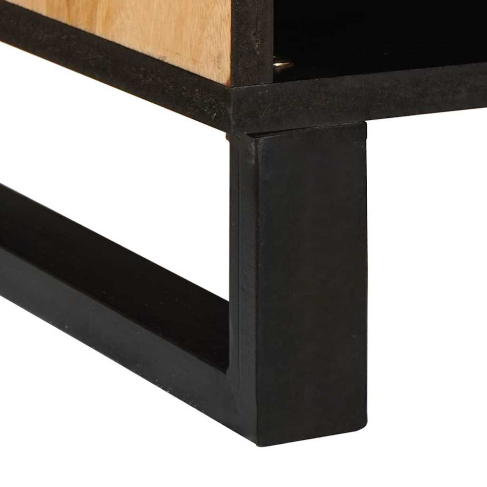 Produktbild för TV-skåp med lagring Brun 80 x 33 x 46 cm Massivt mangoträ