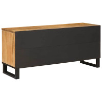 Produktbild för TV-skåp med låda Brun 100 x 33 x 46 cm Massivt mangoträ