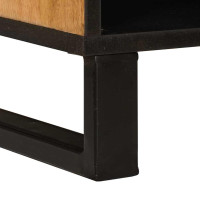 Produktbild för TV-skåp med låda Brun 100 x 33 x 46 cm Massivt mangoträ