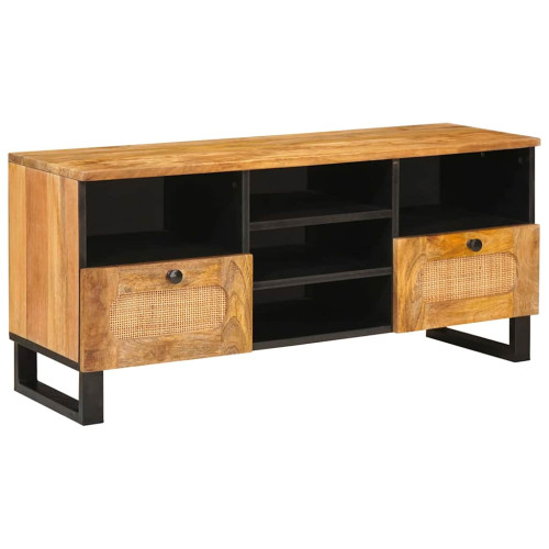 vidaXL TV-skåp med låda Brun 100 x 33 x 46 cm Massivt mangoträ
