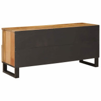 Produktbild för TV-skåp med låda Brun 100 x 33 x 46 cm Massivt mangoträ