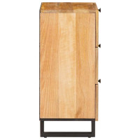 Produktbild för Sideboard med låda Brun 40 x 33 x 75 cm Massivt mangoträ