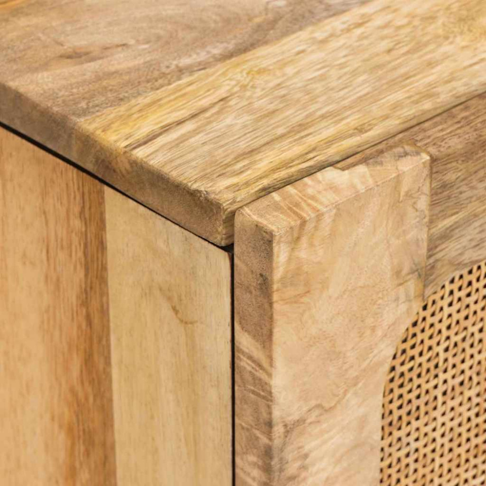Produktbild för Sideboard med låda Brun 40 x 33 x 75 cm Massivt mangoträ