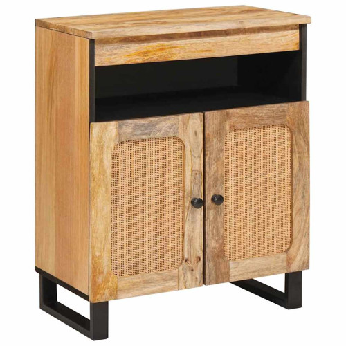 vidaXL Sideboard med lagring Brun 60 x 33 x 75 cm Massivt mangoträ