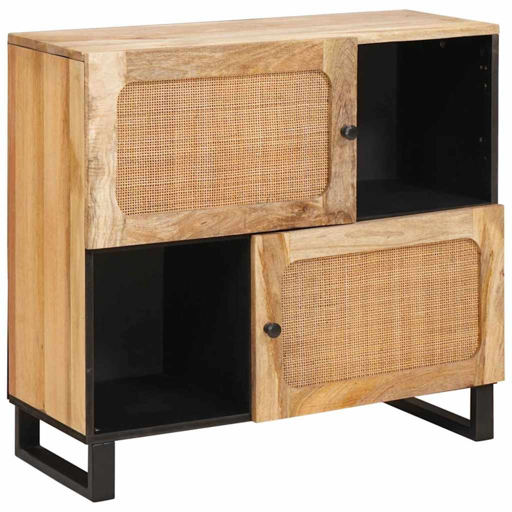 Produktbild för Sideboard med lagring Brun 80 x 33 x 75 cm Massivt mangoträ