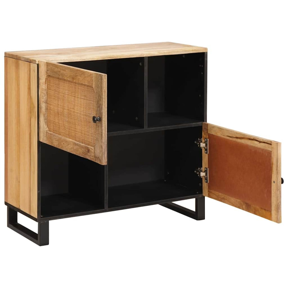 Produktbild för Sideboard med lagring Brun 80 x 33 x 75 cm Massivt mangoträ