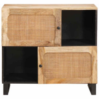 Produktbild för Sideboard med lagring Brun 80 x 33 x 75 cm Massivt mangoträ