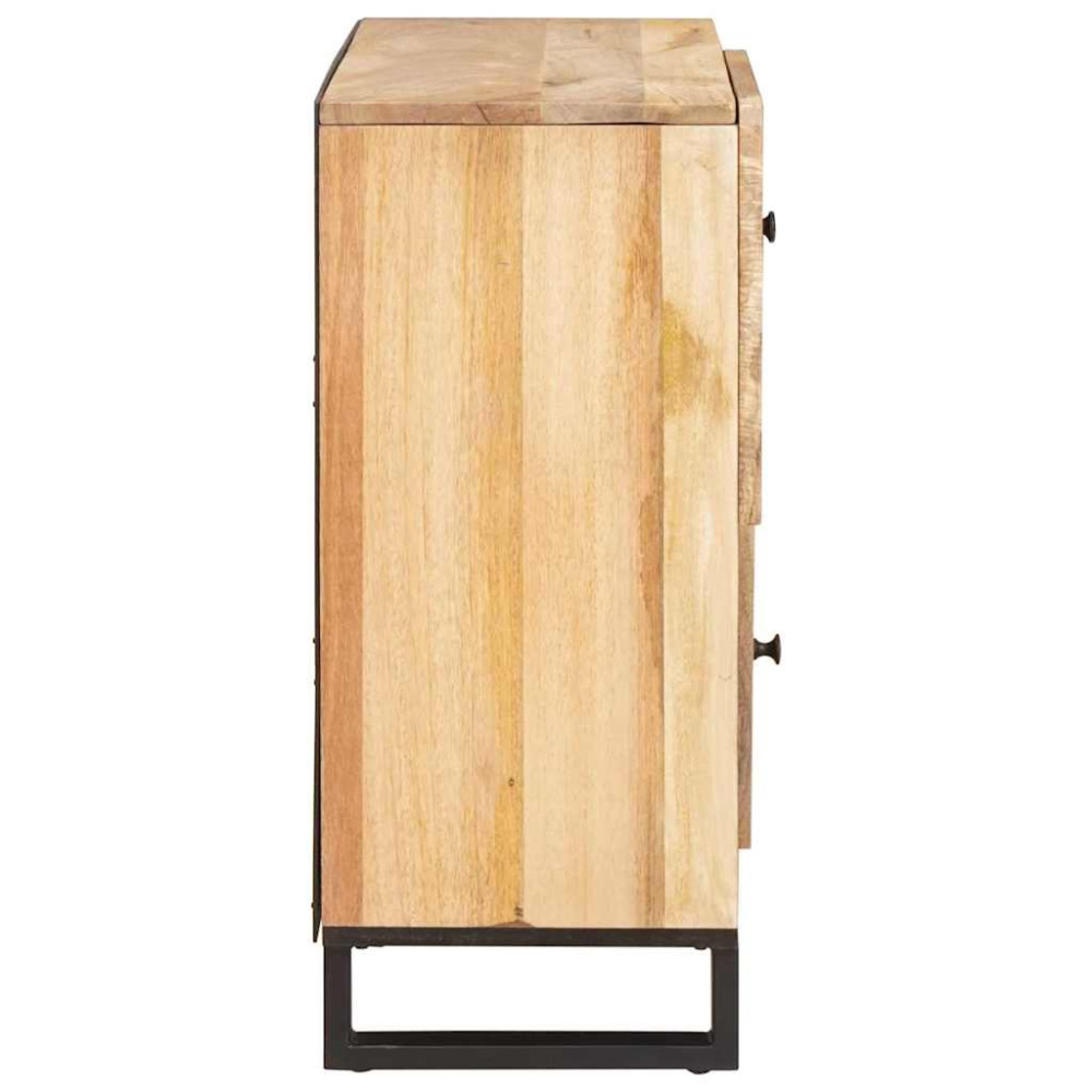 Produktbild för Sideboard med lagring Brun 80 x 33 x 75 cm Massivt mangoträ