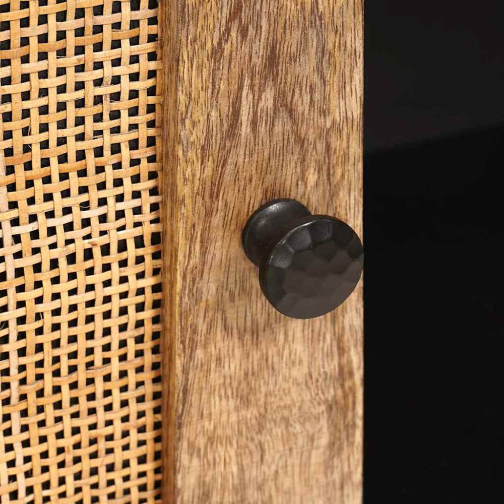 Produktbild för Sideboard med lagring Brun 80 x 33 x 75 cm Massivt mangoträ