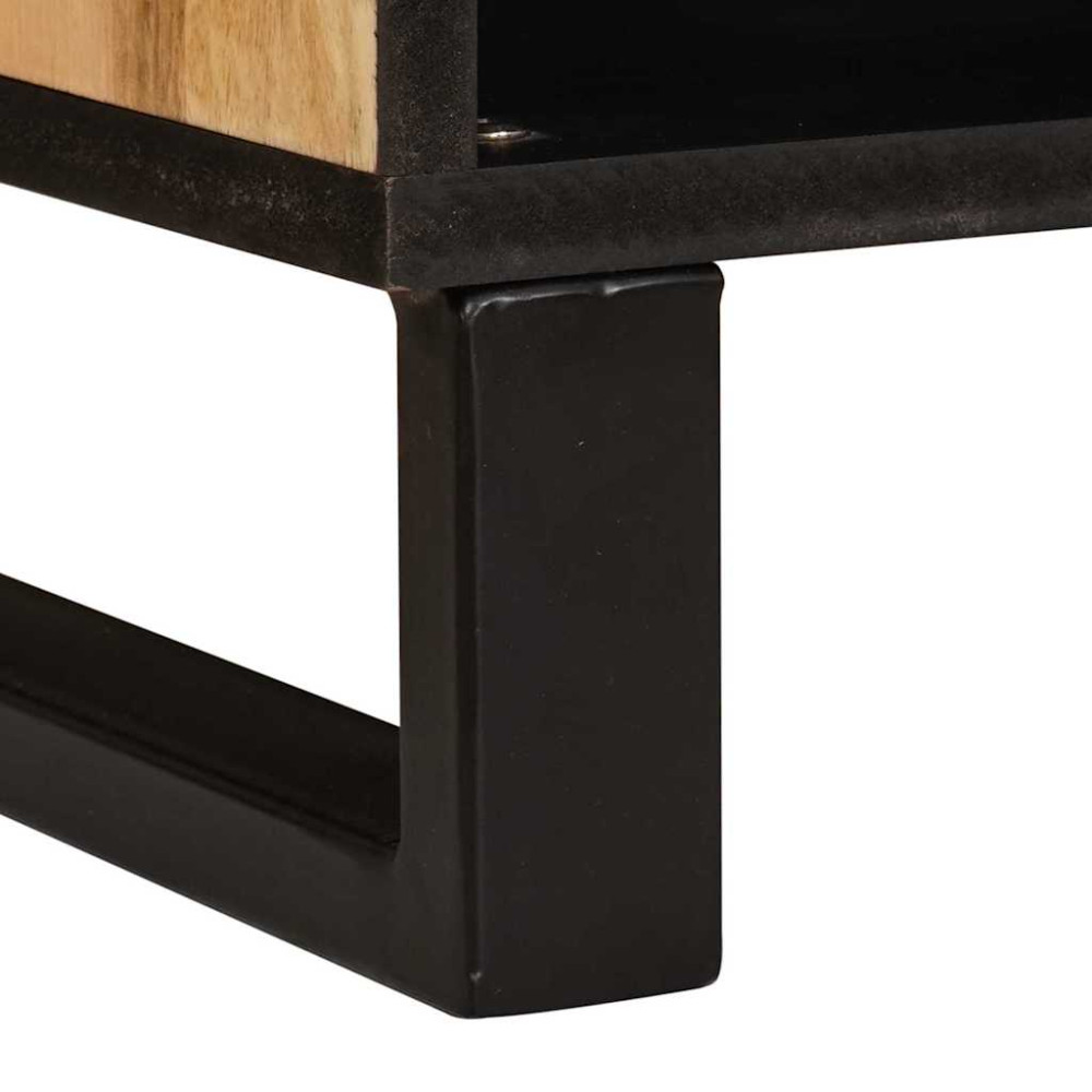 Produktbild för Sideboard med lagring Brun 80 x 33 x 75 cm Massivt mangoträ