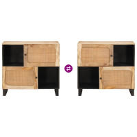Produktbild för Sideboard med lagring Brun 80 x 33 x 75 cm Massivt mangoträ