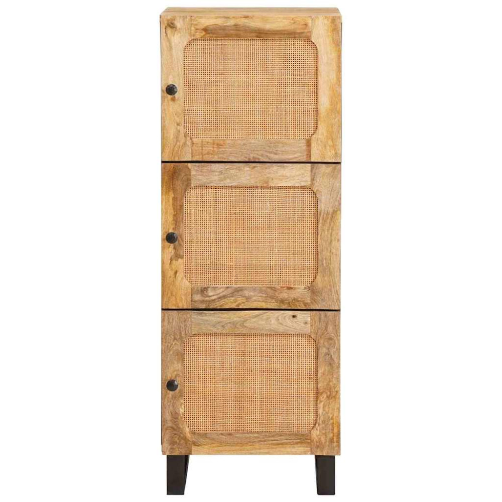 Produktbild för Skåp med låda med dörr Brun 40 x 33 x 110 cm Massivt mangoträ