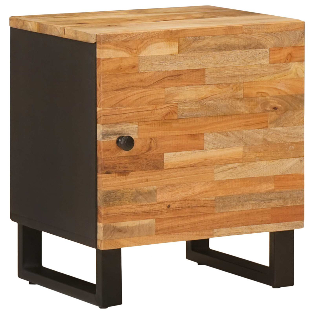 Produktbild för Nattduksbord 2 pcs Brun 40 x 33 x 46 cm Massivt mangoträ