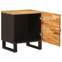 Produktbild för Nattduksbord 2 pcs Brun 40 x 33 x 46 cm Massivt mangoträ