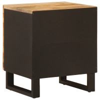 Produktbild för Nattduksbord 2 pcs Brun 40 x 33 x 46 cm Massivt mangoträ