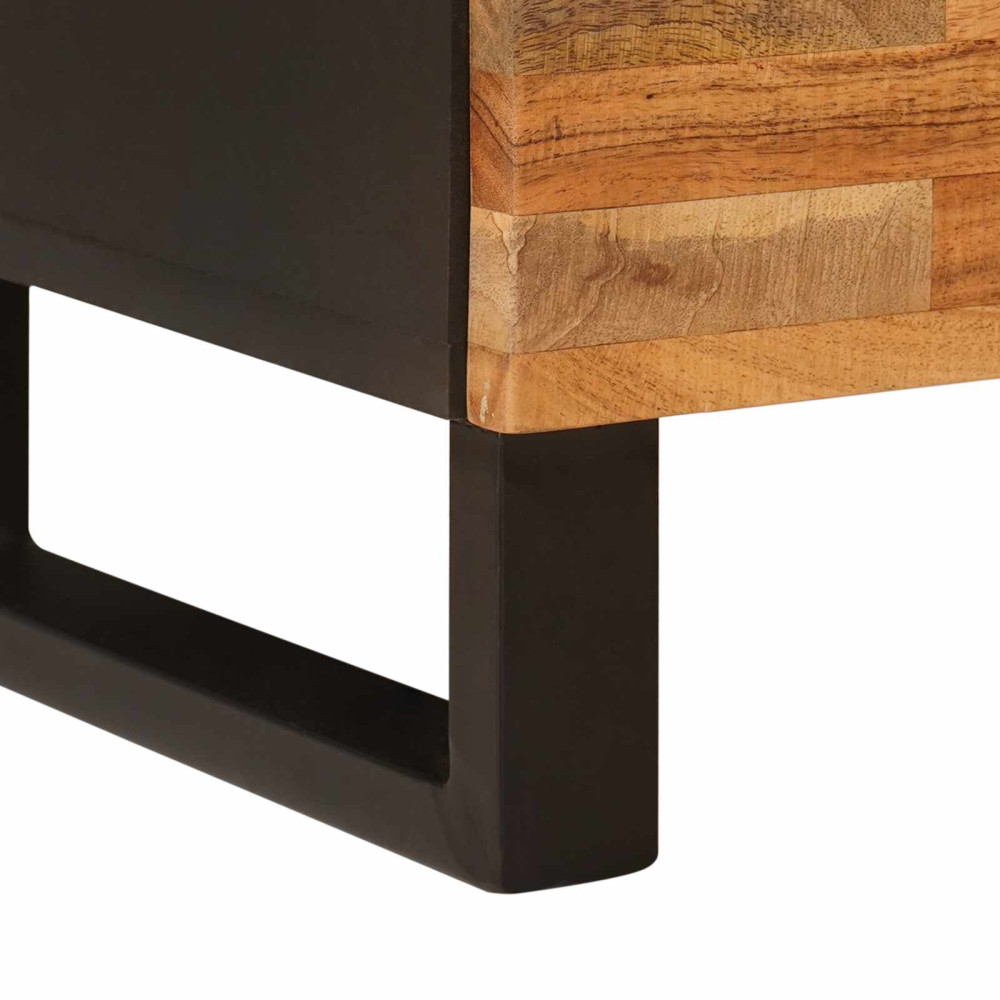 Produktbild för Nattduksbord 2 pcs Brun 40 x 33 x 46 cm Massivt mangoträ