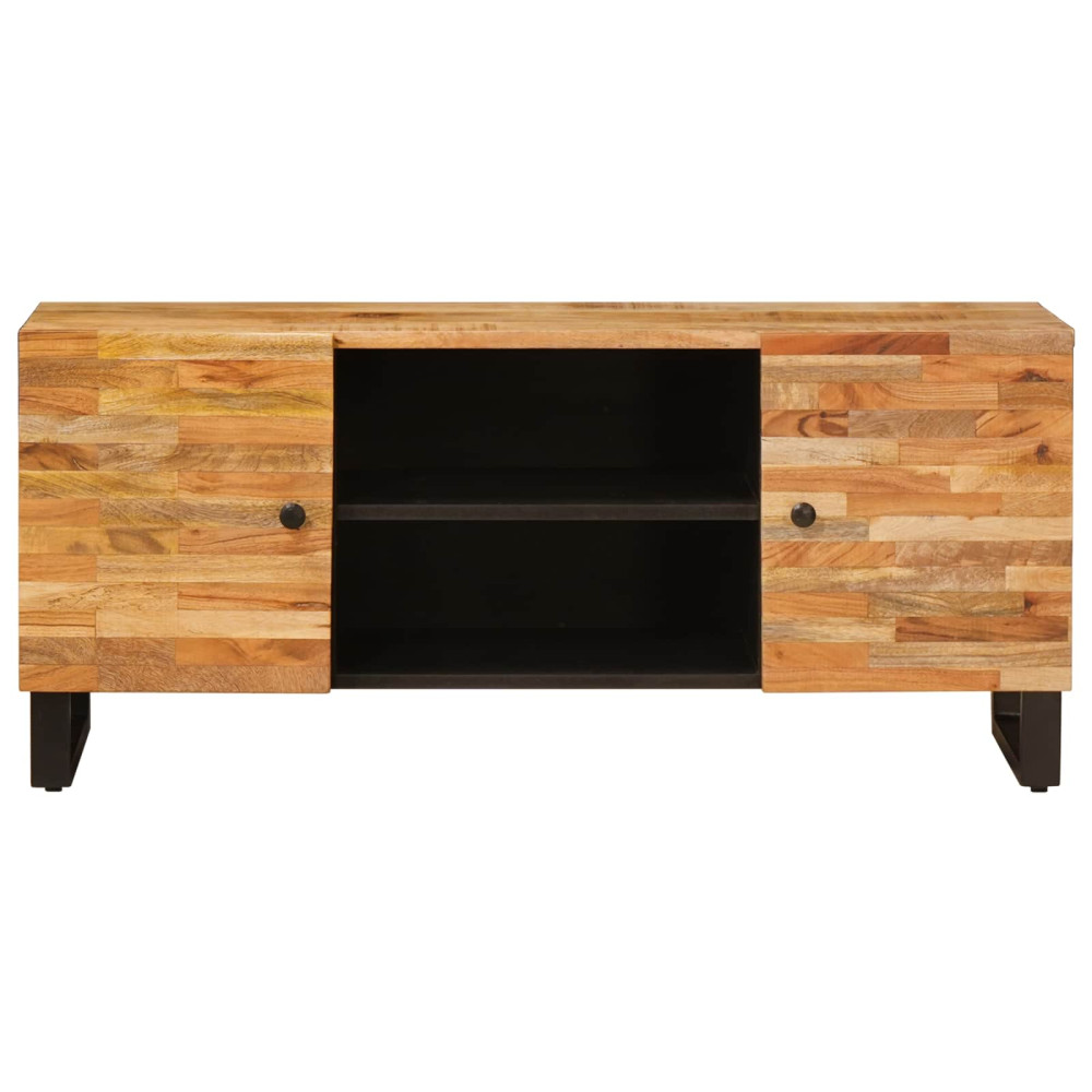 Produktbild för TV-skåp med lagring Brun 105 x 33 x 46 cm Massivt mangoträ