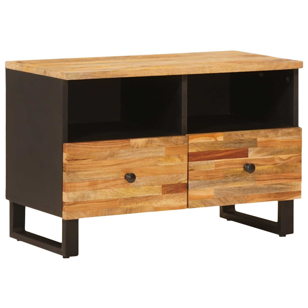 Produktbild för TV-skåp med lagring Brun 70 x 33 x 46 cm Massivt mangoträ