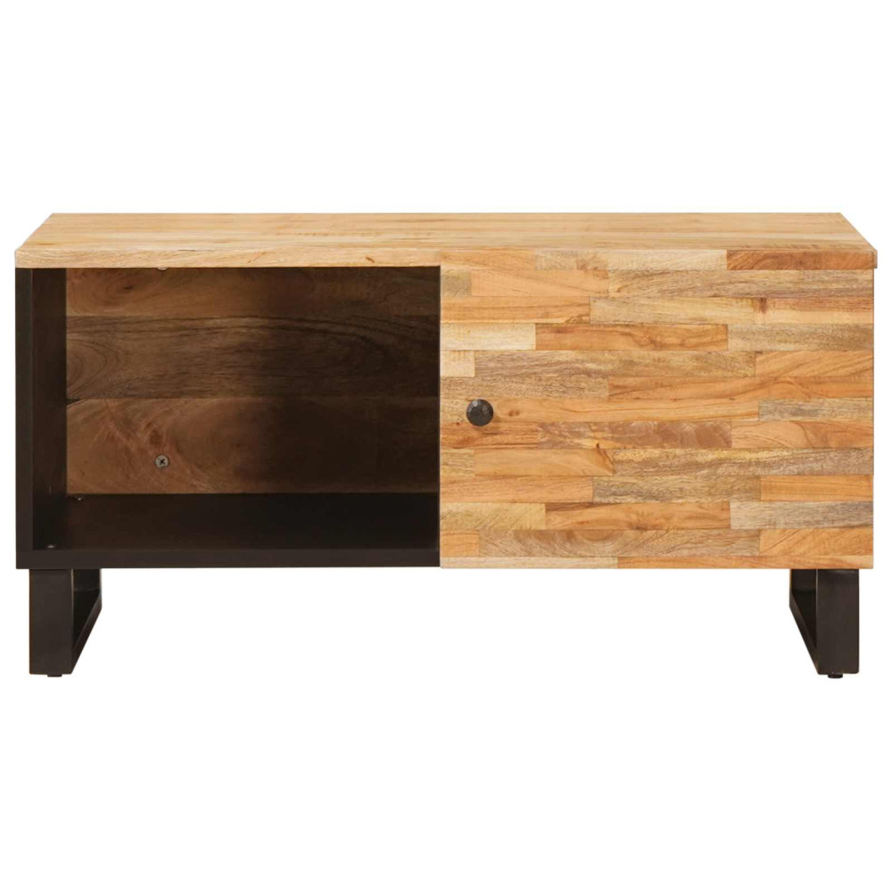 Produktbild för Kaffeebord Brun 80 x 50 x 40 cm Massivt mangoträ