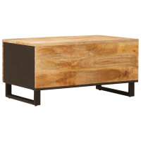 Produktbild för Kaffeebord Brun 80 x 50 x 40 cm Massivt mangoträ