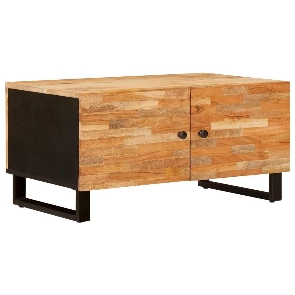 Produktbild för Kaffeebord Brun 80 x 50 x 40 cm Massivt mangoträ