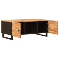 Produktbild för Kaffeebord Brun 100 x 54 x 40 cm Massivt mangoträ