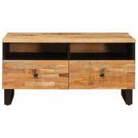 Produktbild för Kaffeebord med låda Brun 80 x 54 x 40 cm Massivt mangoträ