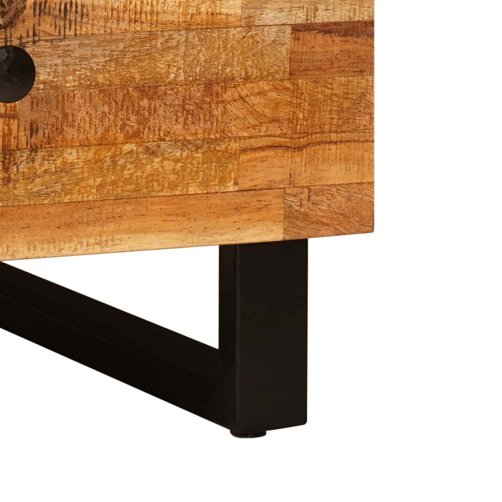 Produktbild för Kaffeebord med låda Brun 80 x 54 x 40 cm Massivt mangoträ