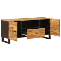 Produktbild för TV-skåp med hylla Brun 105 x 33 x 46 cm Massivt mangoträ