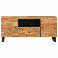 Produktbild för TV-skåp med hylla Brun 105 x 33 x 46 cm Massivt mangoträ