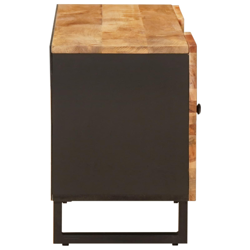 Produktbild för TV-skåp med hylla Brun 105 x 33 x 46 cm Massivt mangoträ
