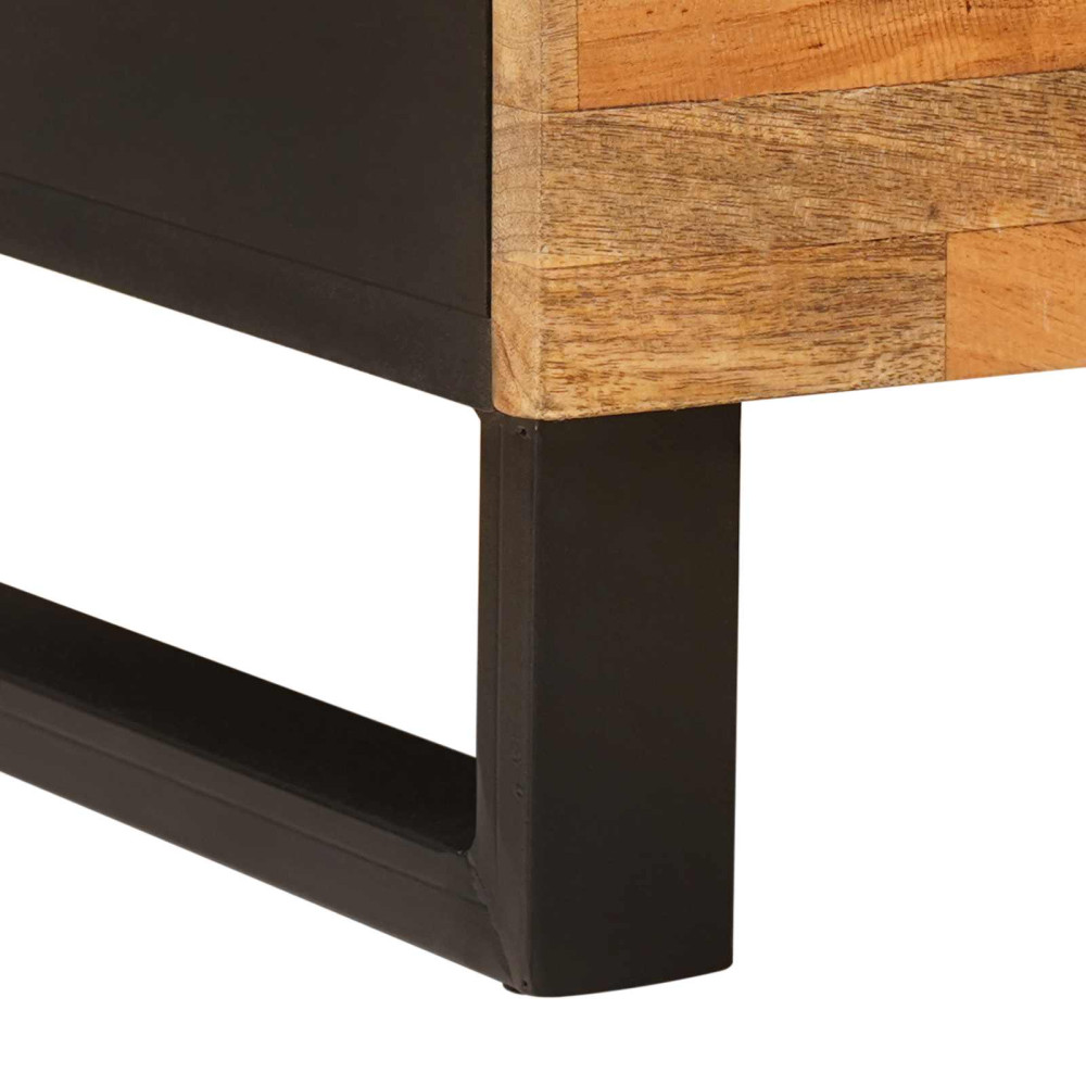 Produktbild för TV-skåp med hylla Brun 105 x 33 x 46 cm Massivt mangoträ