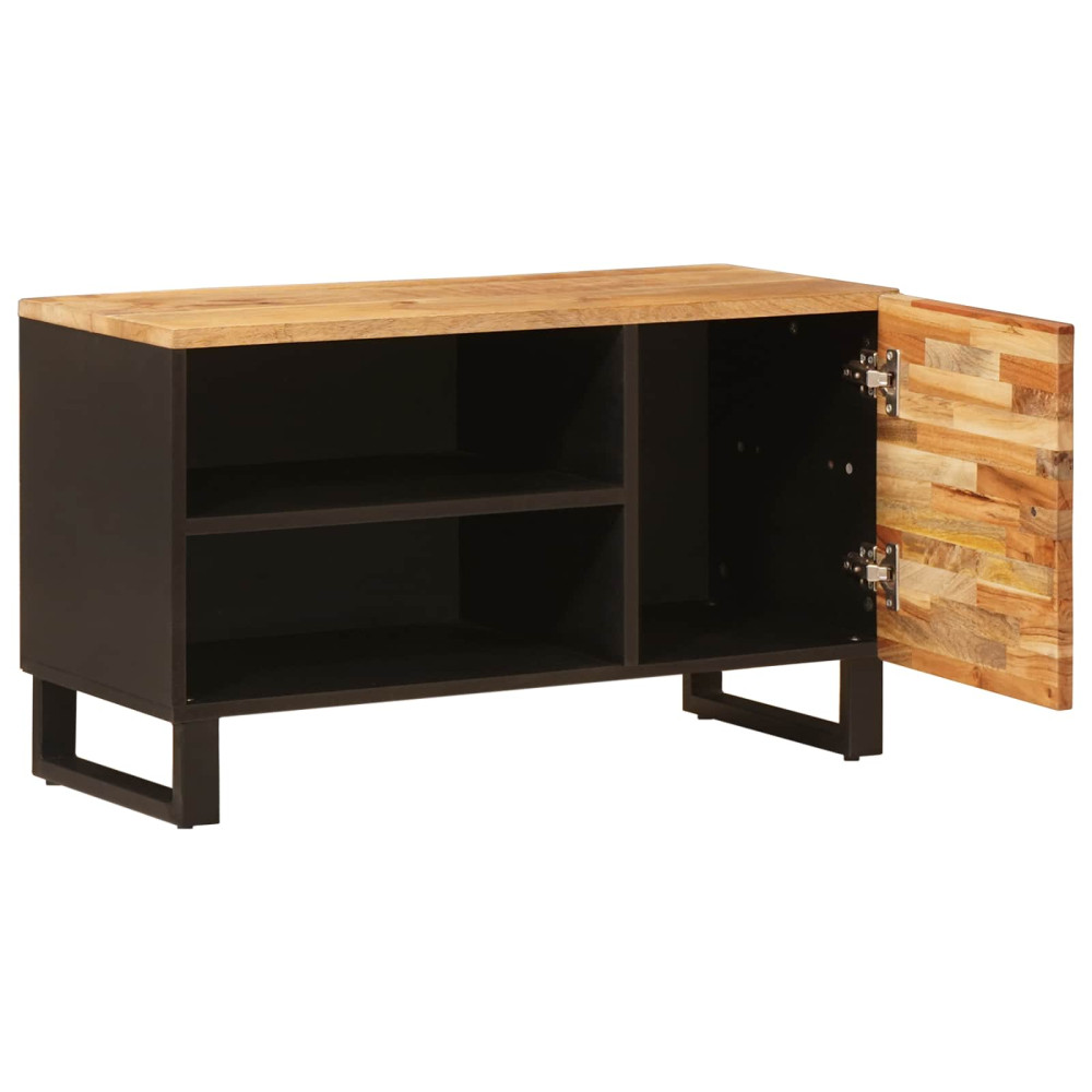 Produktbild för TV-skåp med hylla Brun 80 x 33 x 46 cm Massivt mangoträ