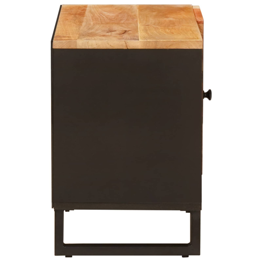 Produktbild för TV-skåp med hylla Brun 80 x 33 x 46 cm Massivt mangoträ