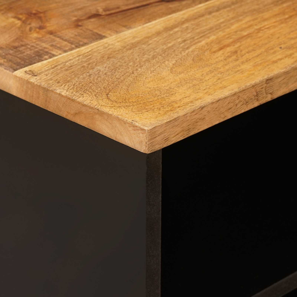 Produktbild för TV-skåp med hylla Brun 80 x 33 x 46 cm Massivt mangoträ