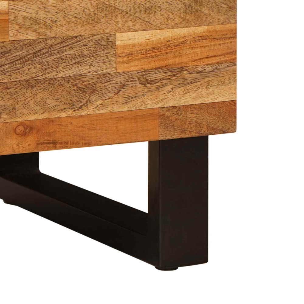 Produktbild för TV-skåp med hylla Brun 80 x 33 x 46 cm Massivt mangoträ