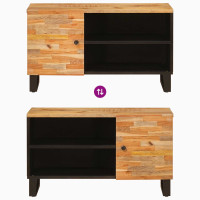 Produktbild för TV-skåp med hylla Brun 80 x 33 x 46 cm Massivt mangoträ