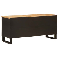Produktbild för TV-skåp med låda Brun 100 x 33 x 46 cm Massivt mangoträ