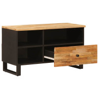 Produktbild för TV-skåp med låda Brun 80 x 33 x 46 cm Massivt mangoträ