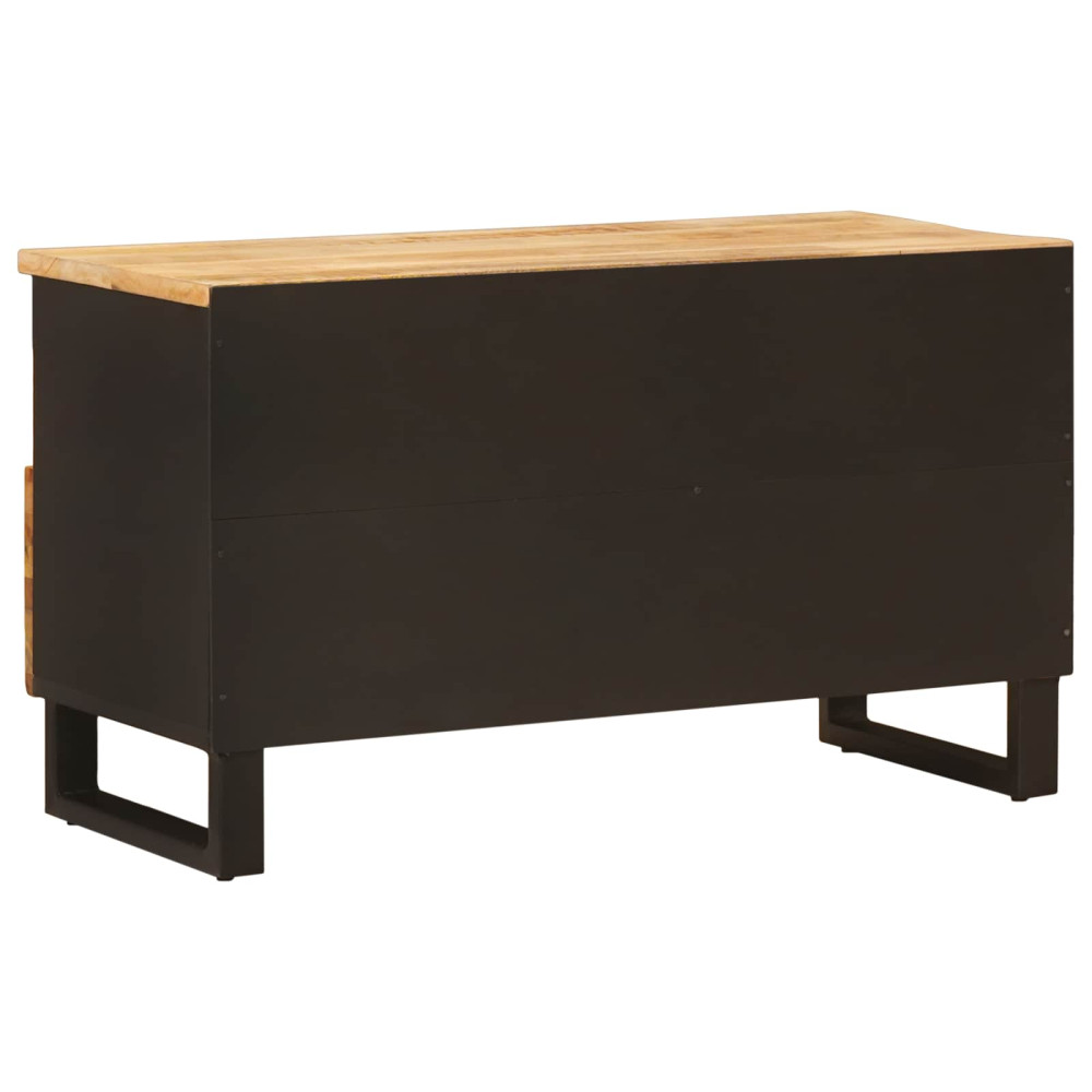Produktbild för TV-skåp med låda Brun 80 x 33 x 46 cm Massivt mangoträ
