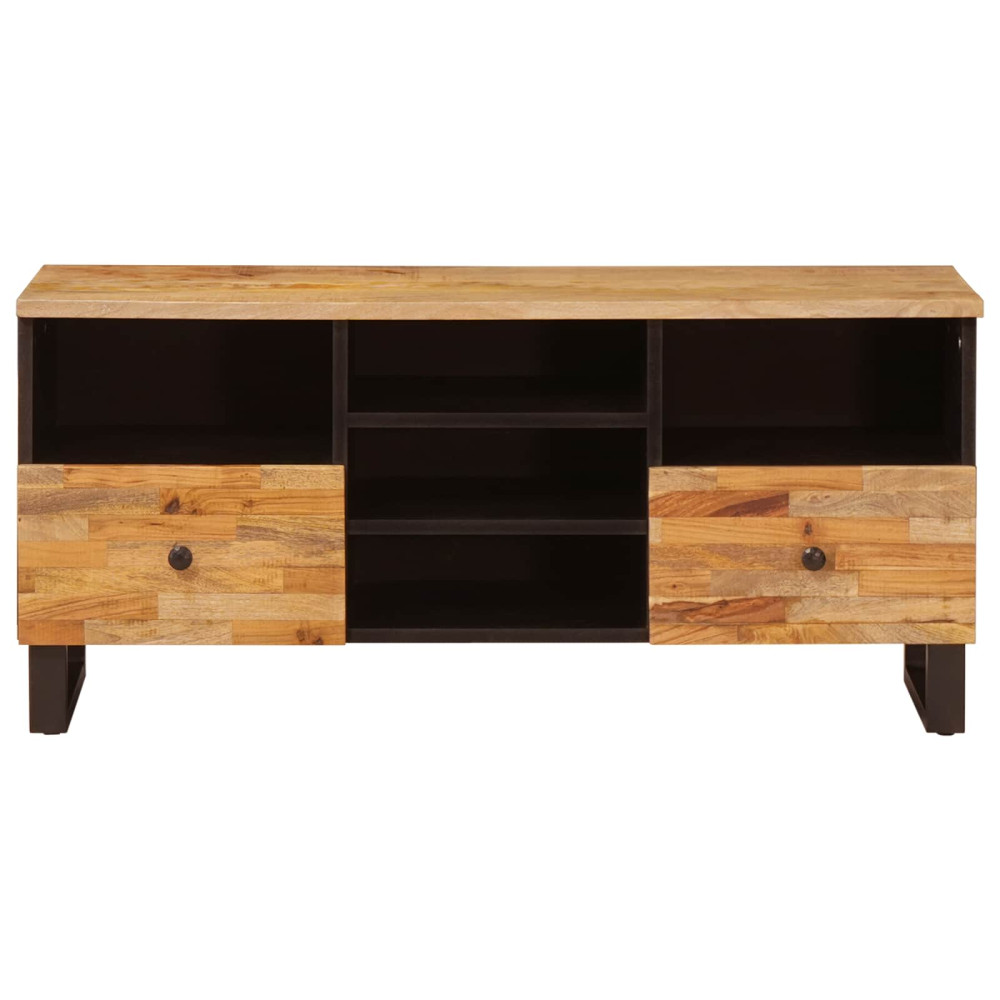 Produktbild för TV-skåp med låda Corona Brun 100 x 33 x 46 cm Massivt mangoträ